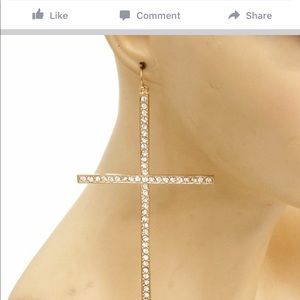 Long Cross Earrings
